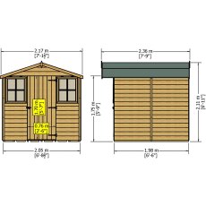 Shire 7 x 7 (1.98m x 2.05m) Shire Casita Apex Garden Shed