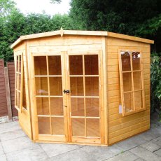 8x8 Shire Hampton Premium Corner Summerhouse - Customer image unpainted