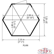 6 x 7 Shire Summerhouse Gazebo