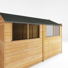 10x6 Mercia Overlap Shed - isolated side angle view