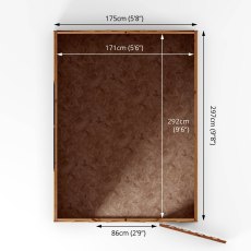 10x6 Mercia Overlap Shed - footprint