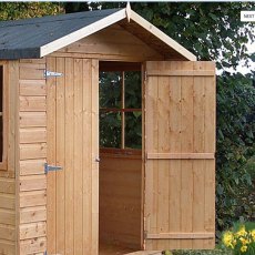 10 x 7 Shire Guernsey Shiplap Shed - gable end of building showing double doors
