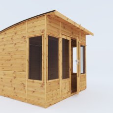 8x8 Mercia Helios Summerhouse - isolated side angle view