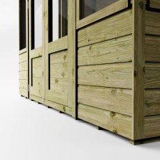 Side panel cladding detail of Mercia Helios summerhouse timber boards