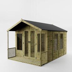 Mercia Wessex 12x8 summerhouse studio image with veranda and double doors