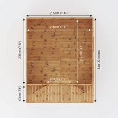 8x10 Mercia Premium Traditional T&G summerhouse with Veranda - footprint