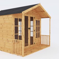 8x10 Mercia Premium Traditional T&G Summerhouse With Veranda - isolated side view