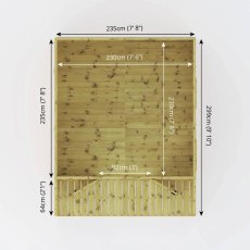 Mercia 10x8 summerhouse dimensions and specification diagram