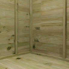 Interior view of Mercia 10x8 traditional summerhouse showing timber walls and floor