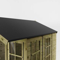 Mercia 10x8 summerhouse roof and side window detail close-up