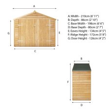 3x7 Mercia Overlap Bike Store - dimensions