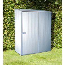 5 x 3 Mercia Absco Space Saver Pent Metal Shed in Zin c- in situ