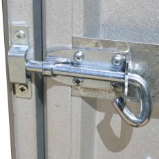 5 x 3 Mercia Absco Space Saver Pent Metal Shed in Zinc - detail of pad bolt