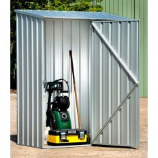 5 x 3 Mercia Absco Space Saver Pent Metal Shed in Zinc - with contents