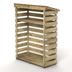 4x2 Rowlinson Log Store with Shelf - isolated