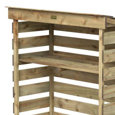 4x2 Rowlinson Log Store with Shelf - isolated top view