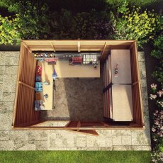 8x6 Mercia Overlap Pent Shed - aerial view