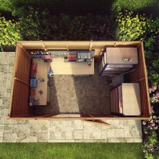 10x6 Mercia Overlap Pent Shed - aerial view