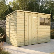 Mercia 10x6 Overlap Pent Shed External Side View