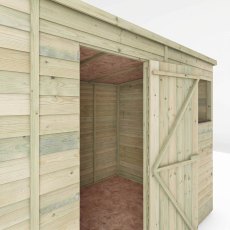 Mercia 10x6 Overlap Pent Shed Interior Entrance View