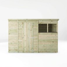 Mercia 10x6 Overlap Pent Shed Front Elevation