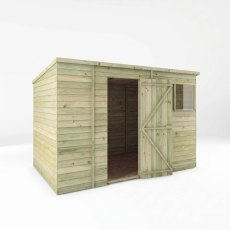 Mercia 10x6 Overlap Pent Shed Open Door Access View