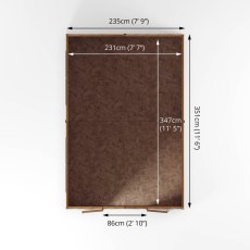 12x8 Mercia Overlap Shed - footprint