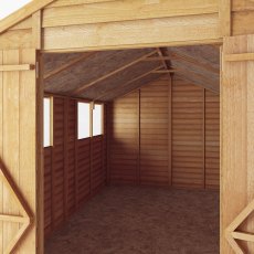 12x8 Mercia Overlap Shed - internal view from outside