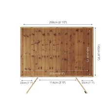 7x5 Mercia Shiplap Traditional Summerhouse - floor plan