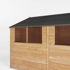 20x10 Mercia Modular Overlap Shed - windows