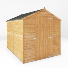 8 x 6 Mercia Overlap Windowless Shed with Single Door - closed