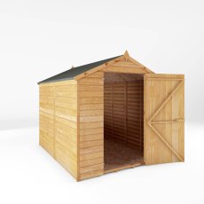 8 x 6 Mercia Overlap Windowless Shed - Single Door open