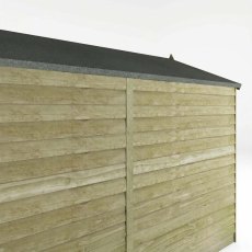 Mercia overlap shed side panel detail with horizontal timber boards