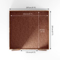 10x10  Mercia Overlap Shed - footprint