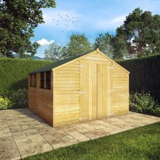 10x10  Mercia Overlap Shed - in situ, doors closed