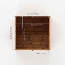 4x4 Mercia Snug Playhouse - floor plan