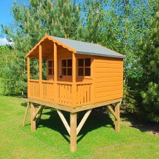 6x6 Shire Stork Playhouse inc platform - angled view