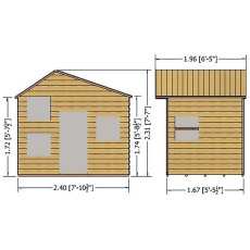 Shire Loft Two Storey Playhouse - Dimensions