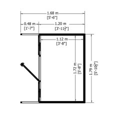 6x6 Shire Pixie Playhouse - floor plan