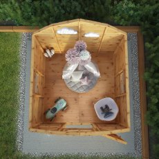6x6 Mercia Dutch Barn Playhouse - in situ - top view