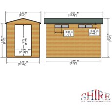 Shire Security Professional Shed - Dimensions