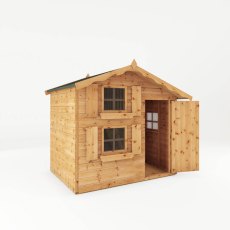 7 x 5 Mercia Snowdrop Double Storey Playhouse - isolated, door open