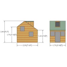 Shire Double Storey Cottage Playhouse - Dimensions