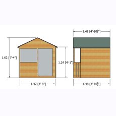 Shire 5 x 4 (1.49m x 1.19m) Shire Club Playhouse