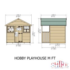 6x4 Shire Hobby Playhouse - dimensions