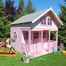 Shire Lodge Two Storey Playhouse - Pretty in pink