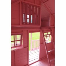 Shire Lodge Two Storey Playhouse - Interior showing stairs and bunk area