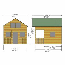 Shire Lodge Two Storey Playhouse - Dimensions
