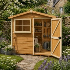 6x8 Shire Wroxham Professional Shed - angle view