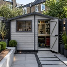 6x10 Shire Wroxham Professional Shed - angle view